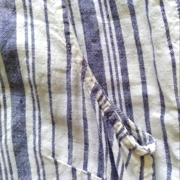 Kenar Sleeveless Striped Linen shift dress, size 4 - Picture 3 of 7